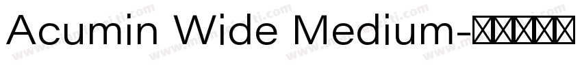 Acumin Wide Medium字体转换